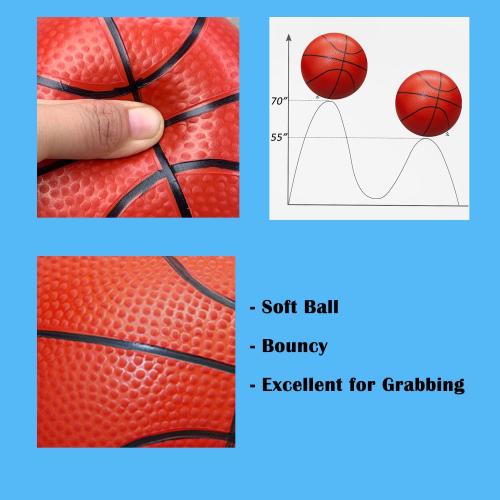 ABAJI Mini Basketballs Orange 2 Pack 5 Set with Pump Needle Durable Material for Mini Hoop 3  Years Toddlers Kids Teenagers for Pool Indoors Outdoors