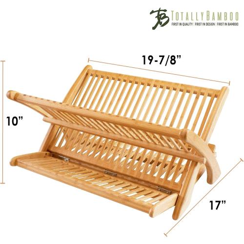 Totally Bamboo Eco Collapsible Bamboo Dish Drying Rack