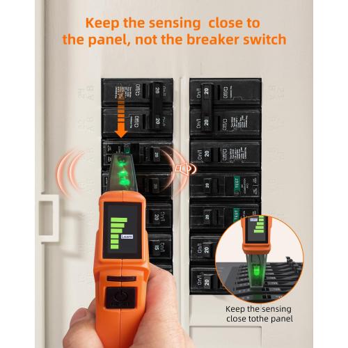Circuit Breaker Finder & GFCI Outlet Tester with Digital LCD Display, 90-135V Electrical Circuit Tracer Tool for Electricians/DIY – Lightweight (Includes Batteries & Carrying Case)