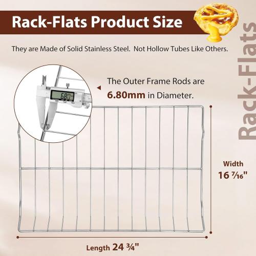 DG75-01001C DG75-01001D Oven Rack Repalcement for Samsung Oven Accessories | 304 Stainless Steel DG75-01001C Oven Rack for Samsung Oven Accessories NE63A6511SS NX60A6511SS NE59T4311SS 2Pcs