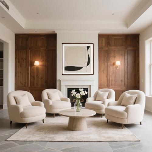 20x20 Square Picture Frame in Natural Walnut Wood, Solid Wooden Frames matted to 18x18, Gallery Frames for Wall Mount