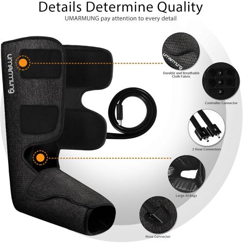 UMARMUNG Christmas Air Compression Leg Massager with Heat Gifts for Women, Men, Mom, Dad, Wife, Husband, Her, Him, Calf Foot Massage boots Gifts for Birthday, Mothers Day, Fathers Day, Valentine's Day
