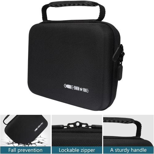 108 Round 9MM Ammo Case, Ammo Storage Box Compatible with 9mm Luger, 9mm Parabllum, 9mm Makarov, .380 ACP, .32 ACP, .45 ACP, 30 Luger, 32 S&W, 40 S&W, Bullets Organize Case for 9mm (Black)