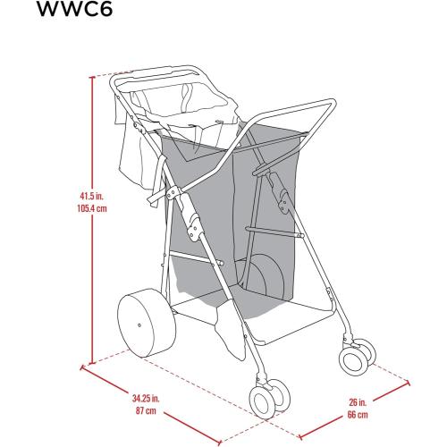 Rio Beach Wonder Wheeler Deluxe Utility, Lawn, and Beach Foldable Cart, Navy