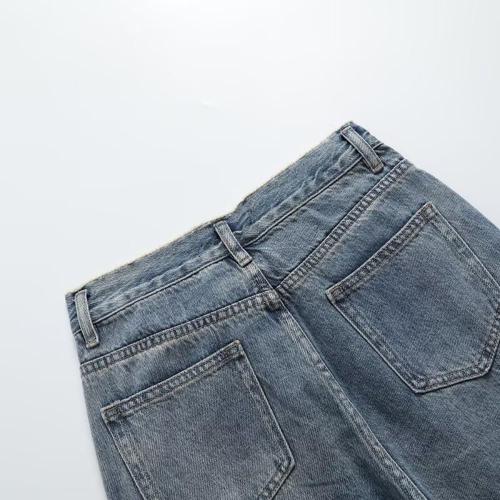 Size 28R  AG-ED Denim Durable women's Straight Leg Jeans, Non Stretch Denim Pants for Long Term Wear