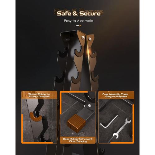 Dumbbell Rack Stand Only, Weight Rack for Dumbbells Compact A-Frame Home Gym Space Saver (480/800 LBS Weight Capacity, 2025 New Version)