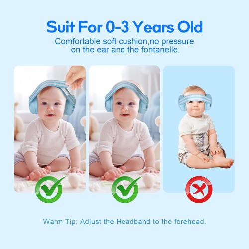 Baby Headphones for Noise, Baby Ear Protection for Babies and Toddlers 0-36 Months - Adjustable Babies Noise Cancelling Headphones Infant Ear Protection Earmuffs Against Hearing Damage