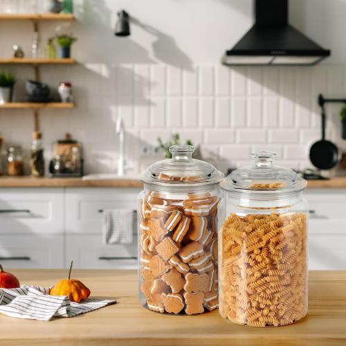Jars with Airtight Lid, 120 oz Candy Jars for Candy Buffet, Kitchen Storage Jars, Set of 2 USED NEEDS CLEANING