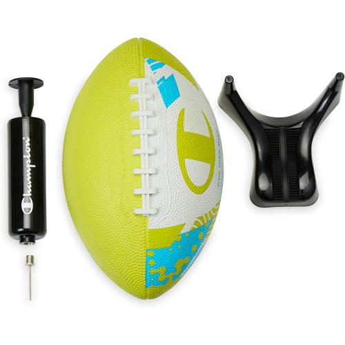 Champion Blitz Football, All-Weather Football, Enhanced Grip, Durable Rubber Cover and Molded Laces, for Outdoor Sports & Training, Includes 6 Ball Pump MISSING ACCESSORIES