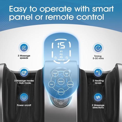 TISSCARE Foot Massager with Heat, FSA HSA Eligible, Shiatsu Foot Massager for Plantar Fasciitis, Neuropathy, Circulation and Pain Relief, Remote Control, Deep Kneading, Gifts for Women Men Mom Dad