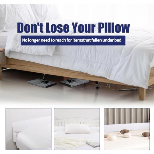 HOMBYS Wedge Pillow Headboard for Bed Gap,Foldable Bed Wedge Gap Filler Queen Size,Matterss Gap Filler,Multi Functional Bed Crack Pillow, Fill The Gap (0-7) Between Your Headboard and Mattress,White