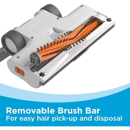 BLACK DECKER POWERSERIES  20V MAX Cordless Stick Vacuum Cleaner with LED Floor Lights, Bagless, Lightweight, Cordless Vacuum Cleaners for Home, Up to 44 Minutes, Powerful Suction, Gray (BHFEA520J)