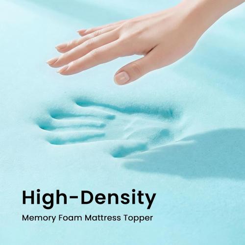 Czpalo 3 Inch Twin XL Cooling Gel Memory Foam Mattress Topper | CertiPUR-US certified. Removable & machine washable cover with adjustable straps. Non-slip mesh bottom.