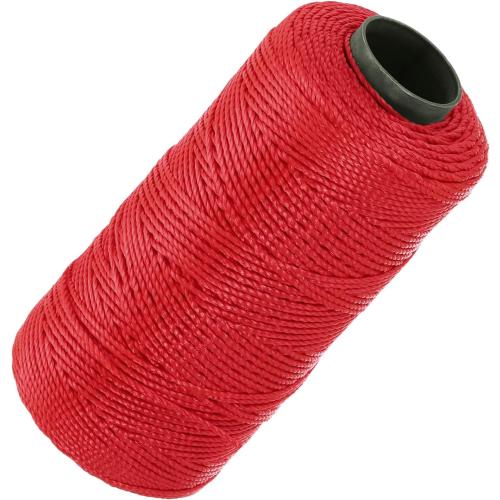 MECCANIXITY Nylon String 3 Strands Twisted Mason Line 1.5mm x 218 Yards Nylon Twine String for DIY Projects, Home Improvement, Gardening, Gift Wrapping, Christmas Party Supplies, Red