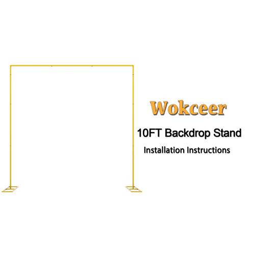 Wokceer 10x10FT Backdrop Stand Heavy Duty Pipe and Drape Kit Adjustable