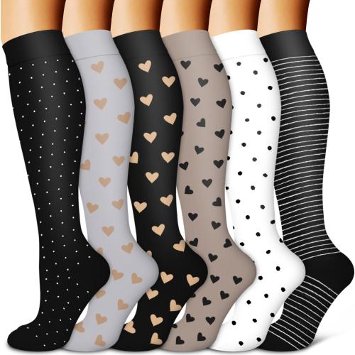 Size s/m BLUEENJOY Copper Compression Socks for Women & Men (6 pairs) - Best Support for Nurses, Running, Hiking, Recovery