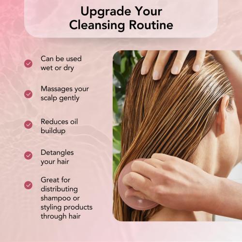 Kitsch Scalp Massager for Hair Care - Scalp Scrubber, Shampoo Brush & Exfoliator for All Hair Types - Relaxing & Exfoliating - Terracotta