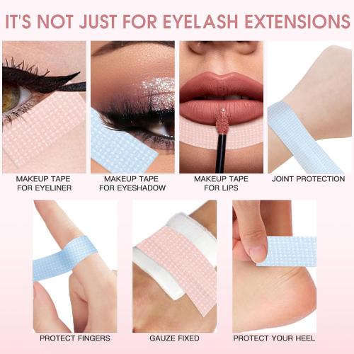 Lash Tape, Silicone Adhesive Eyelash Extension Tape, Pain-Free Removal Eyelash Tape for Sensitive Skin, Breathable Lash Extension Supplies