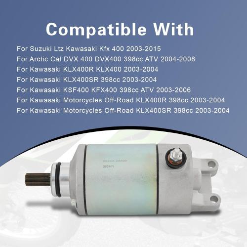 Starter Replacement for Suzuki Kawasaki Quadsport ATV LT-Z400 LTZ400
