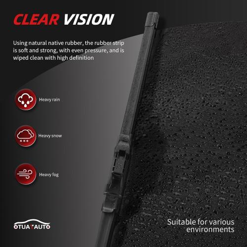 Windshield Wiper Blades Replacement for 2007-2013 Chevy Silverado | 1500/2500HD/3500HD Tahoe Suburban Avalanche GMC Sierra Yukon OTUAYAUTO All-Weather Performance 22 22 Wipers (Pack of 2)