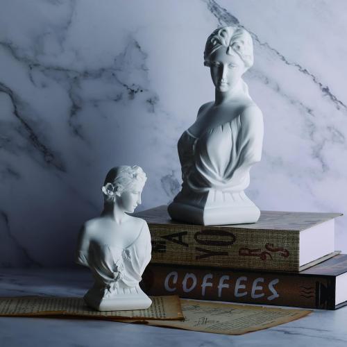 DOVDOV Greek Goddess Decoration, Young Venus Bust, Classic Roman Bust, Greek Mythology Decoration, for Home Decorative Statues, Home Office, Bedroom, Console, Shelf Decoration