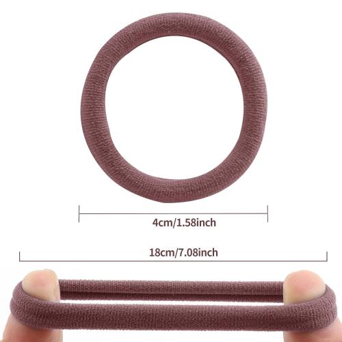 Bessrung 100 Pcs Thick Seamless Hair Ties, Ponytail Holders, Pink, No Damage for Thick Hair, Valentine's Day Valentine's Day Gift