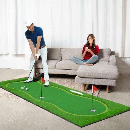Golf Putting Green 5 x 12ft/5 x 10ft Outdoor Large Practice Putting Green Professional Golf Putting Mat