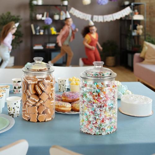 Jars with Airtight Lid, 120 oz Candy Jars for Candy Buffet, Kitchen Storage Jars, Set of 2 USED NEEDS CLEANING