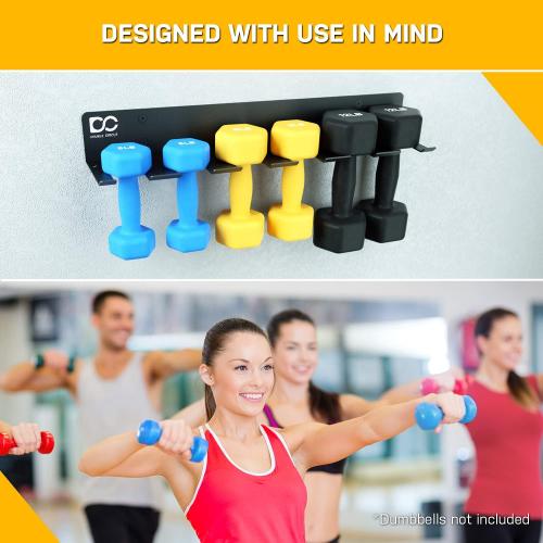 Double Circle Gym Rack Organizer, Multi-Purpose Workout Gear Wall Rack Hanger for Home and Pro Gym Storage for Exercise Bands, Jump Ropes, Chains, Lifting Belts