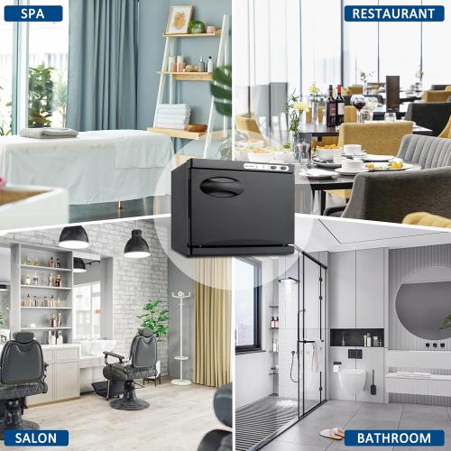 Winado Hot Towel Warmer Cabinet, 8L Mini Hot Bath Towel Warmer, Esthetician Towel Heating Cabinet for Facial Spa, Massage, Barber Shops and Home, Black