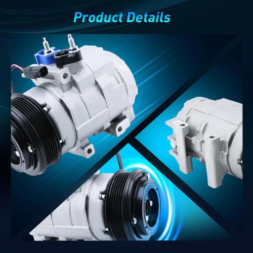 AC Compressor Compatible with 2007-2014 Ford Expedition, Lincoln Navigator, 2007-2014 Ford F-150, 2007-2009 Ford F-250, 2007-2010 F-250 F-350 F-450 F-550 Super Duty, 2007-2008 Lincoln Mark LT