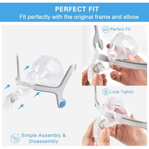 2 Pack Replacement Nasal Cushion for ResMed Airfit N20, Medium, Compatiable with Orignal Airfit N20 Frame & Elbow, Replacement Nasal CPAP Mask Cushion, Soft & Durable