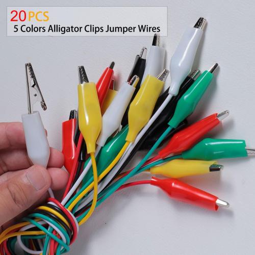 TKDMR 45 Pcs Multimeter Leads Kit, Professional and Upgraded Test Leads Set with Replaceable Gold-Plated Multimeter Probes, Alligator Clips, Test Hooks,5 Colors Jumper Wires and Back Probe Pins.