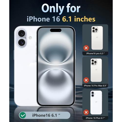 FNTCASE for iPhone 16 Phone Case Compatible with Magsafe Clear Phonecase