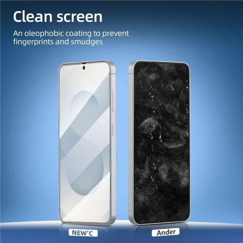 NEW'C 3 Pack Designed for Samsung Galaxy S25 Screen Protector Tempered Glass, Bubble Free, Ultra Resistant | Tempered Glass, Bubble Free, Ultra Resistant