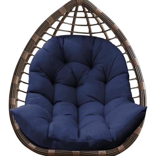 DANGHOOGY Egg Chair Cushion, Waterproof Outdoor Egg Replacement Cushions, Patio Chair Cushions for Outdoor Funiture, Thickened Hanging Chair Cushion, 35x47x7 Inches (Navy)