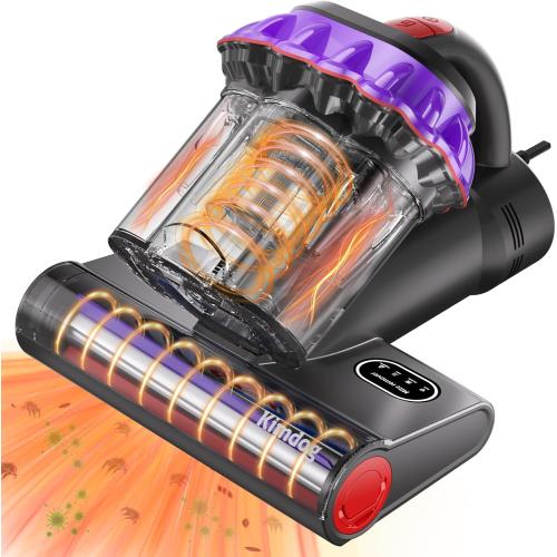 Mattress Vacuum Cleaner 16Kpa Bed Vacuum with 253.7nm UV-C Light,140°F Heat & HEPA Filter,500W Handheld Vacuum for Couch,Sofa & Pet