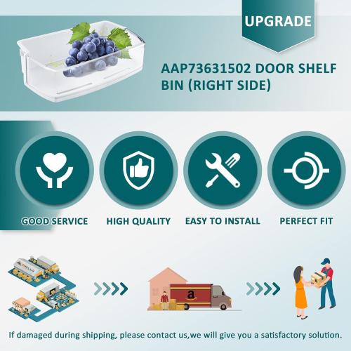 AAP73631502 Refrigerator Door Bin Shelf Replacement RIGHT Compatible for Ken-more LG Elite Refrigerator Shelf Replacement-LFX28968ST Door Bin AP5673810,2652330,AAP72909218-by MIFLUS