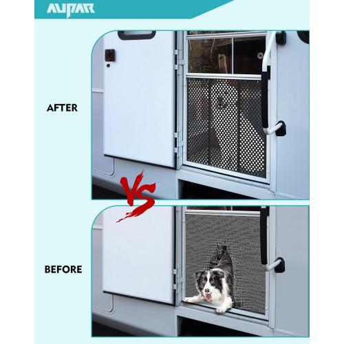 Aluminum Alloy RV Entry Screen Door Grille Adjusts from 22- 31.5, Adjustable RV Door Screen Protector, Black