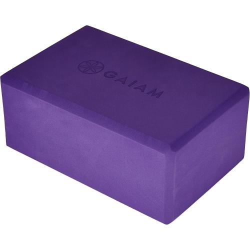Set of 2 Color purple Gaiam Yoga Block - Supportive Latex-Free Eva Foam - Soft Non-Slip Surface with Beveled Edges for Yoga, Pilates, Meditation - Yoga Accessories for Stability, Balance, Deepen Stretches