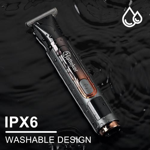 Hatteker Upgraded Mens Electric Back Shaver Body Grooming kit Body Trimmer Facial,Arm,Chin Beard Trimmer Cordless Hair Clipper with Adjustable Extension Handel Waterproof LED Display