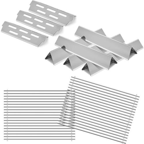 Grill Grates 66032 Flavorizer Bars for Weber Genesis II Grill Parts GS4 | 66095 Cooking Grates & 66795 Heat Deflector for Weber Genesis ii E-310 E-315 S-335, Stainless Steel