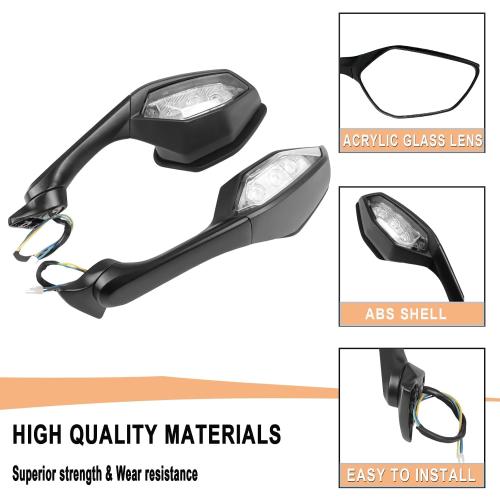 Offroad Rear View Side Mirror Adjustable Motorcycle Side Rearview Mirrors Replacement for Yamaha YZF R1 2015-2025 R6 2017-2022 R1S 2016-2018 R1M 2016-2025