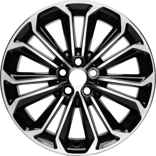 New Black and Machined Aluminum Alloy Wheel Rim Fits Toyota Corolla S, 2014 2015 2016 | ALY75152U45N | Direct Fit - OE Stock Specs