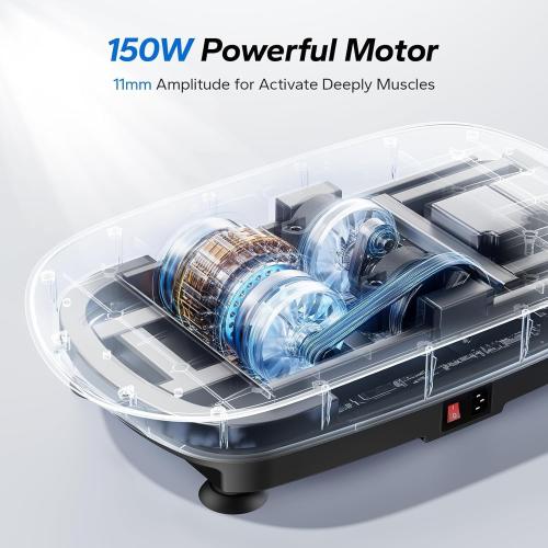 MERACH Vibration Plate Exercise Machine, Whole Body Workout Equipment for Women, Bluetooth and Silicone Pedal, Vibration Plate with Auto Mode, Vibrate Fitness Platform for Home