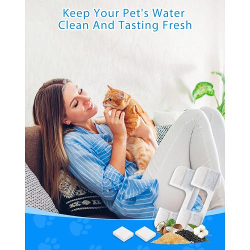 8 8Pcs Cat Water Fountain Filter Compatible with FEELNEEDY FN-W17