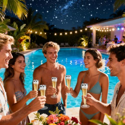 Champagne Flutes Plastic Wine Glasses Disposable 4.5 OZ, 20 Pack Sliver Rim Mimosa Glasses for 2026 Engagement Wedding Birthday Back-to-School Party Supplies, Bulk Cocktail Toasting Cups