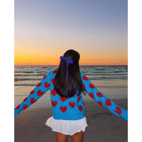 Ayesha Blue Hair Bows Clips Royal Blue Bow Hair Ribbon Bowknot with Long Tail Blue Bows Barrettes Hair Accessories for Women Girls 4PCS