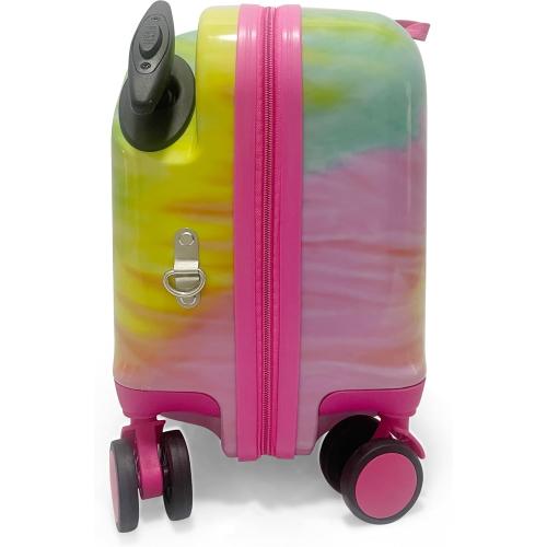 Fast Forward 18 Lilo And Stitch Kids Ride on Luggage-HardShell Rolling Travel Suitcase-Lightweight Ride On Suitcase For Kids
