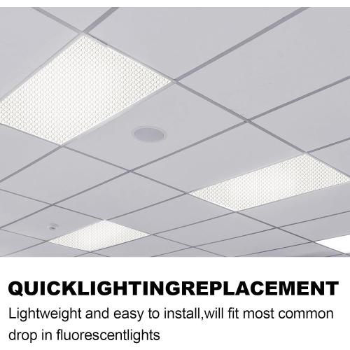 Frienda 4 Pcs Fluorescent Light Covers Replacement Flat Clear Prismatic Acrylic Ceiling Light Cover Panels(22.5 x 46.5: x 0.1)